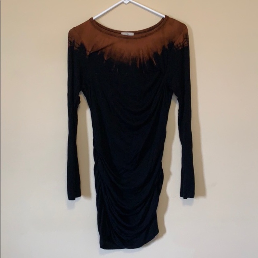🌿 Clu Acid Wash Ruched Dress